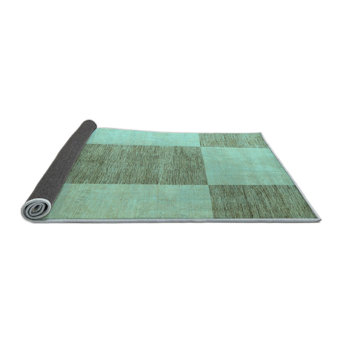 Sideview of Checkered Light Blue Modern Rug, abs5547lblu