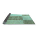 Sideview of Checkered Light Blue Modern Rug, abs5547lblu