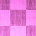 Square Checkered Purple Modern Rug, abs5547pur