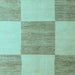 Square Machine Washable Checkered Light Blue Modern Rug, wshabs5547lblu