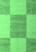 Checkered Emerald Green Modern Rug, abs5547emgrn