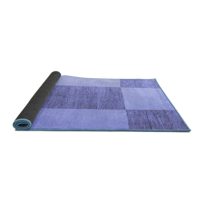 Sideview of Checkered Blue Modern Rug, abs5547blu