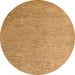 Round Abstract Orange Modern Rug, abs5548