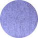 Round Machine Washable Abstract Blue Modern Rug, wshabs5548blu