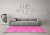 Machine Washable Abstract Pink Modern Rug, wshabs5548pnk