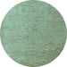 Round Abstract Light Blue Modern Rug, abs5548lblu