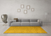 Machine Washable Abstract Yellow Modern Rug, wshabs5548yw