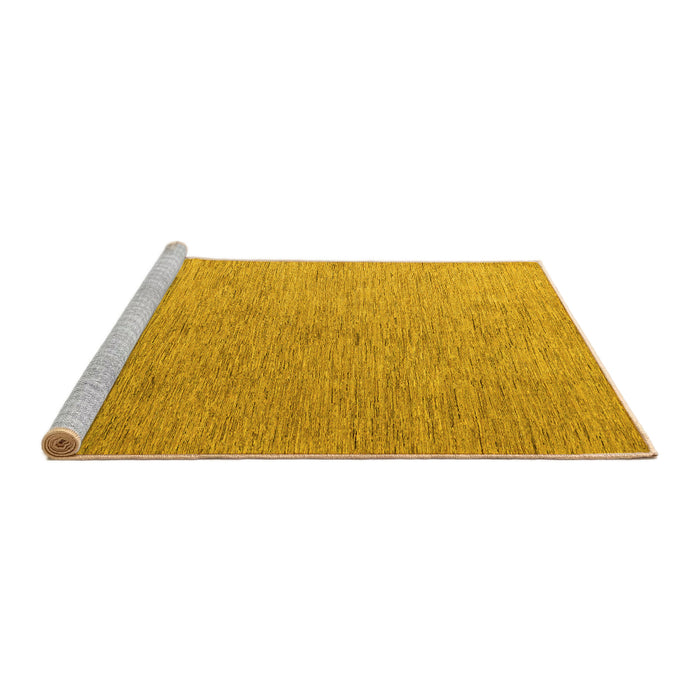 Sideview of Machine Washable Abstract Yellow Modern Rug, wshabs5548yw