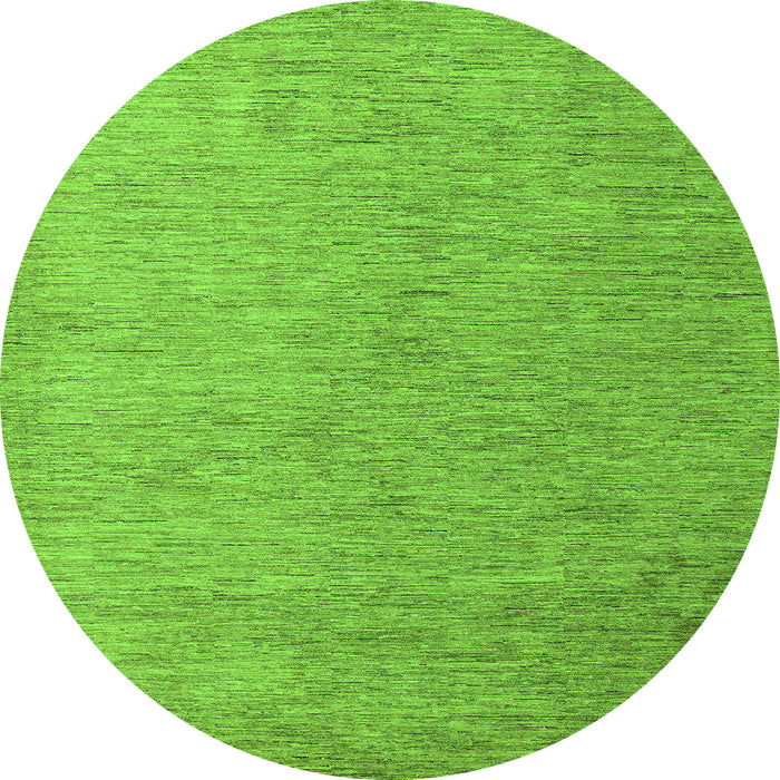 Round Abstract Green Modern Rug, abs5548grn