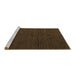 Sideview of Machine Washable Abstract Brown Modern Rug, wshabs5549brn