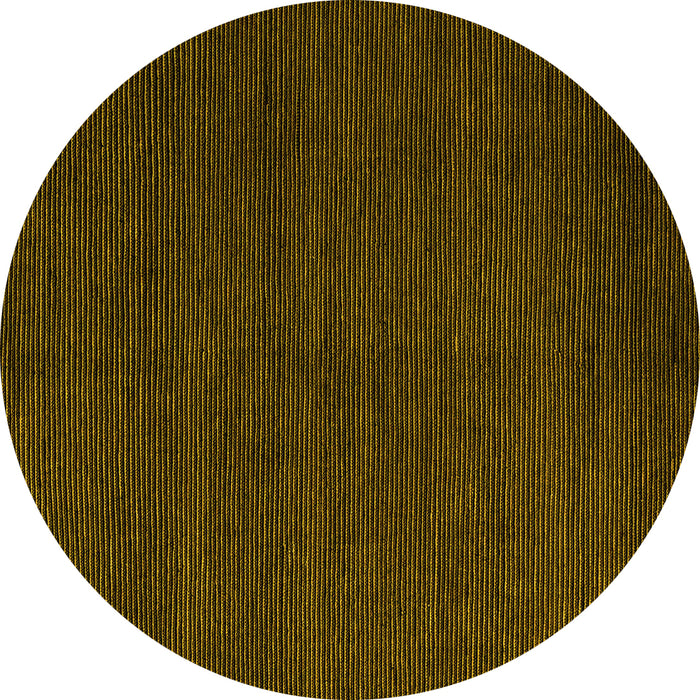 Round Machine Washable Abstract Yellow Modern Rug, wshabs5549yw
