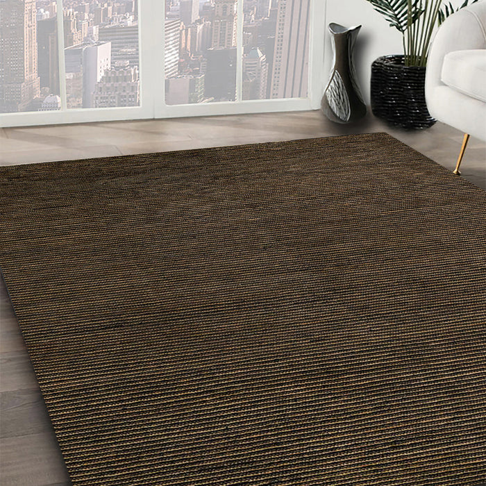 Abstract Oak Brown Modern Rug in Family Room, abs5549