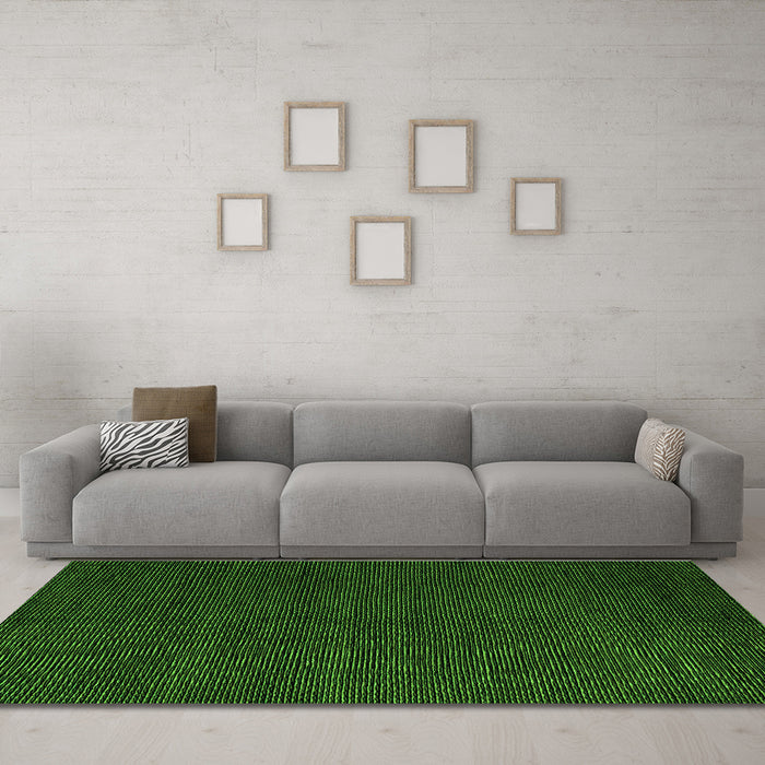 Machine Washable Abstract Green Modern Area Rugs in a Living Room,, wshabs5549grn