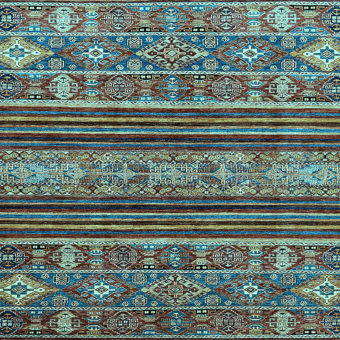 Square Abstract Light Blue Modern Rug, abs554lblu