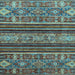 Square Abstract Light Blue Modern Rug, abs554lblu