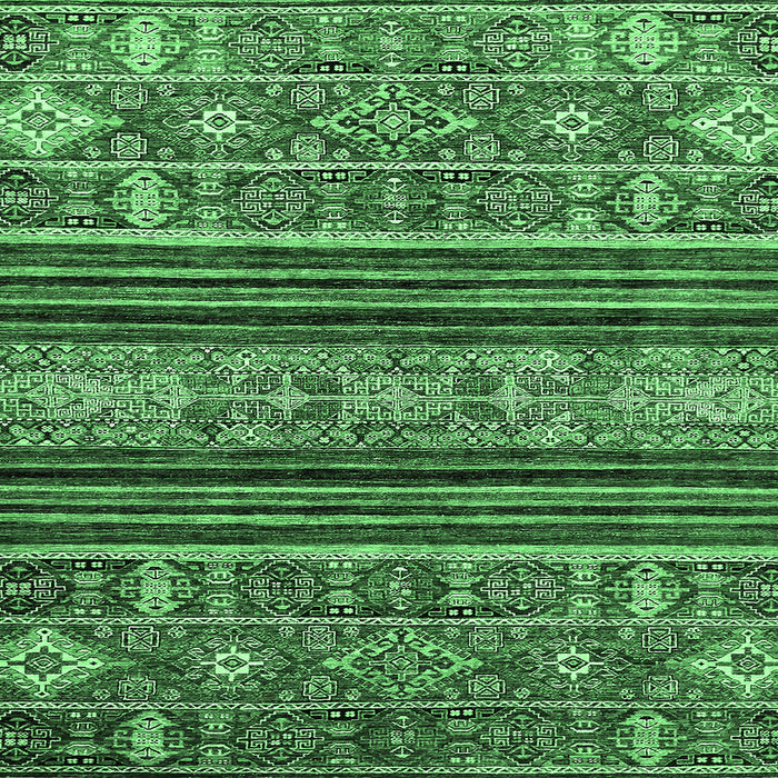 Square Abstract Emerald Green Modern Rug, abs554emgrn