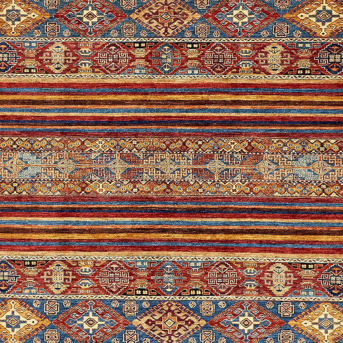 Machine Washable Abstract Saffron Red Rug, wshabs554