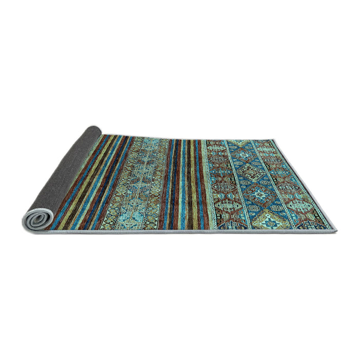Sideview of Abstract Light Blue Modern Rug, abs554lblu