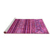 Sideview of Machine Washable Abstract Pink Modern Rug, wshabs554pnk