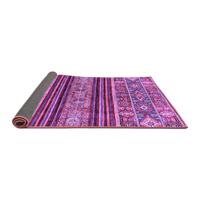 Sideview of Abstract Purple Modern Rug, abs554pur