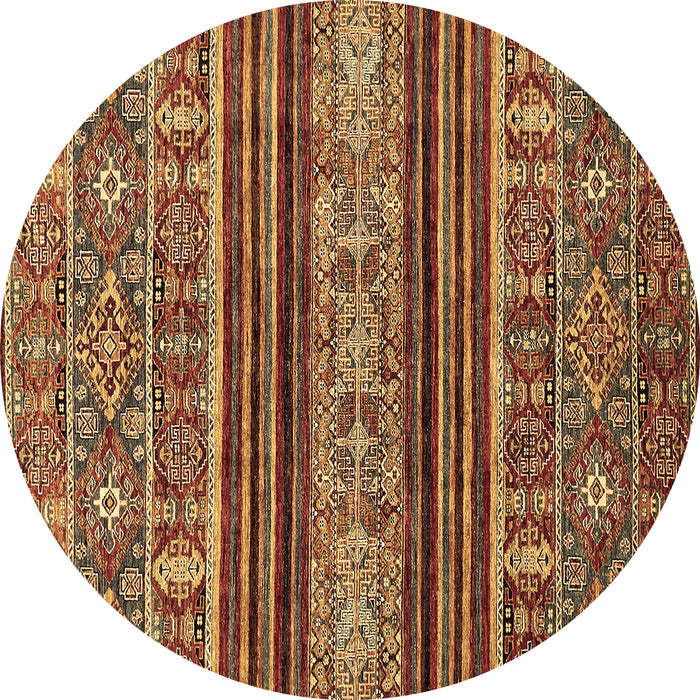 Round Machine Washable Abstract Brown Modern Rug, wshabs554brn