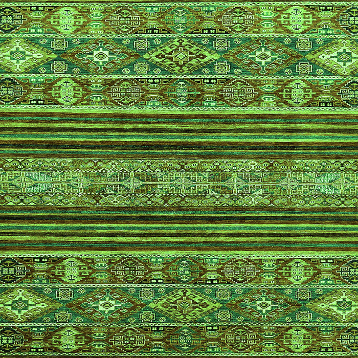 Square Abstract Green Modern Rug, abs554grn