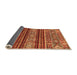 Sideview of Abstract Orange Modern Rug, abs554org