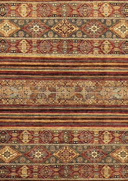Abstract Brown Modern Rug, abs554brn