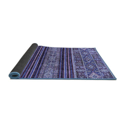 Sideview of Abstract Blue Modern Rug, abs554blu