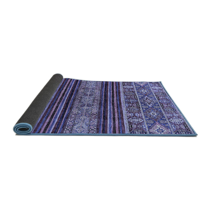 Sideview of Abstract Blue Modern Rug, abs554blu