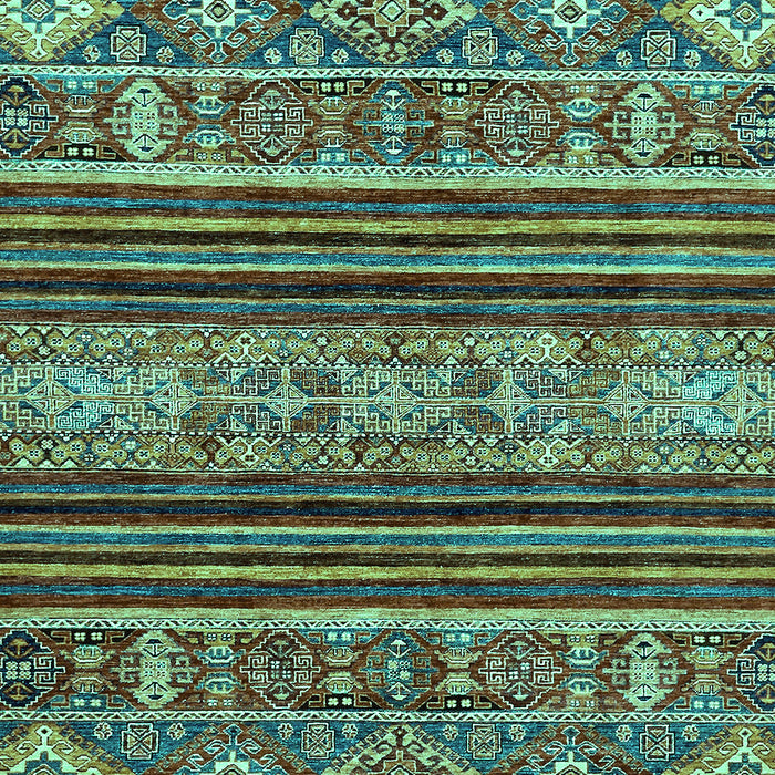 Machine Washable Abstract Turquoise Modern Area Rugs, wshabs554turq
