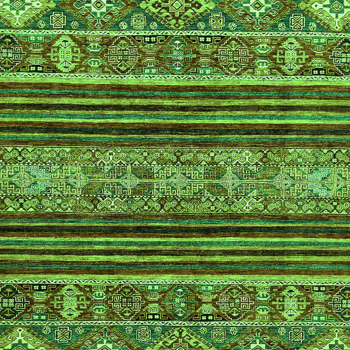Abstract Green Modern Rug, abs554grn