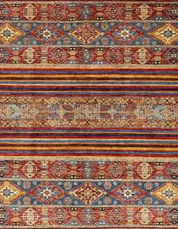 Abstract Saffron Red Modern Rug, abs554