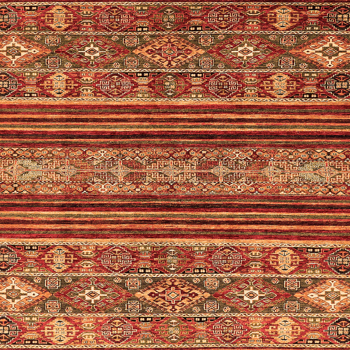 Square Machine Washable Abstract Orange Modern Area Rugs, wshabs554org