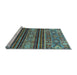 Sideview of Machine Washable Abstract Light Blue Modern Rug, wshabs554lblu