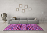 Machine Washable Abstract Purple Modern Rug, wshabs554pur