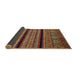 Sideview of Abstract Saffron Red Modern Rug, abs555