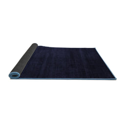 Sideview of Abstract Blue Modern Rug, abs5550blu