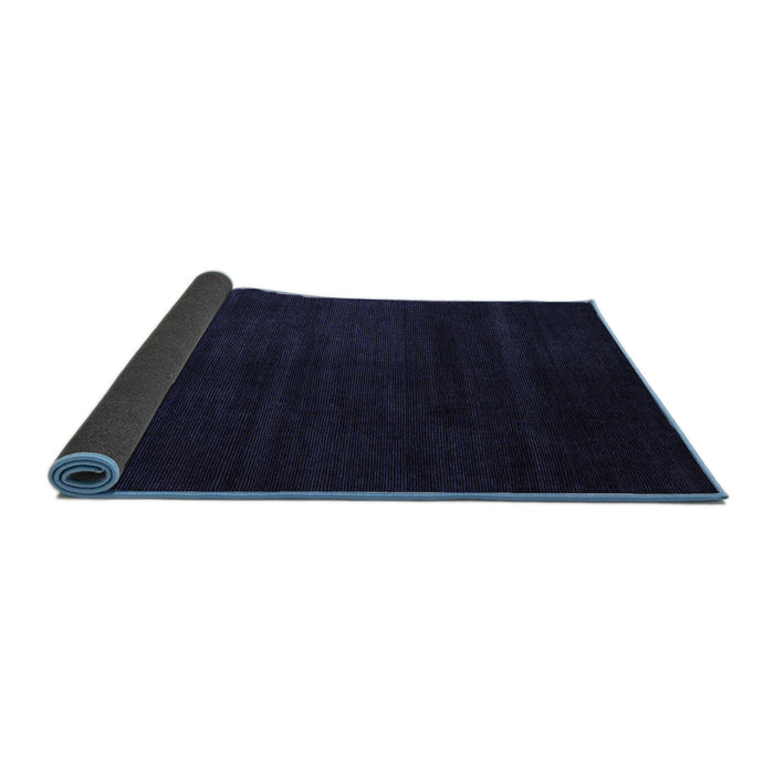 Sideview of Abstract Blue Modern Rug, abs5550blu