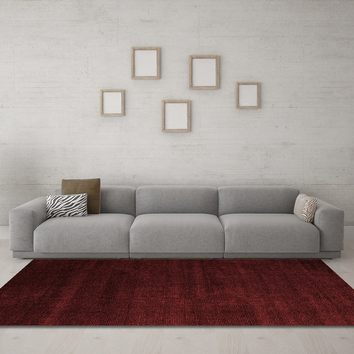 Modern Red Washable Rugs