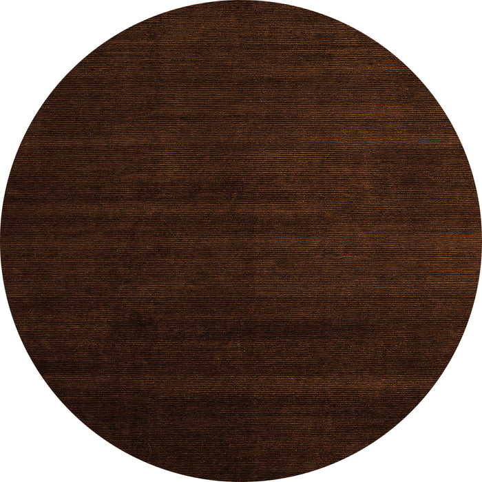 Round Abstract Orange Modern Rug, abs5550org