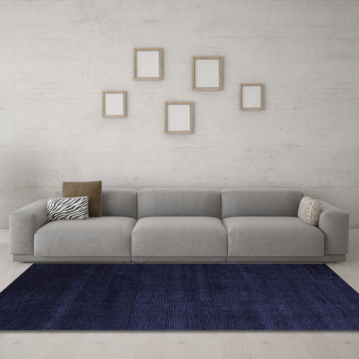 Machine Washable Abstract Blue Modern Rug in a Living Room, wshabs5550blu
