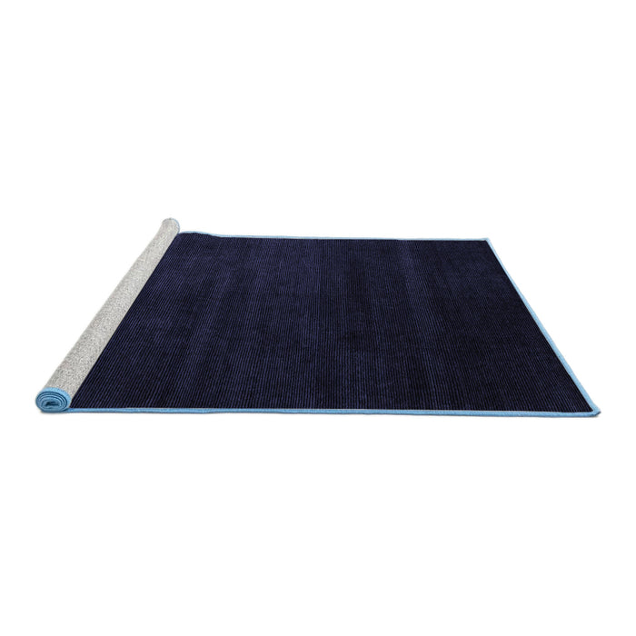 Sideview of Machine Washable Abstract Blue Modern Rug, wshabs5550blu