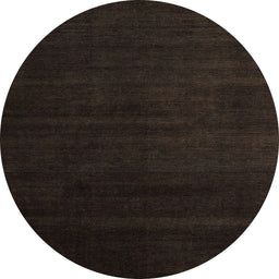 Round Machine Washable Abstract Milk Chocolate Brown Rug, wshabs5550