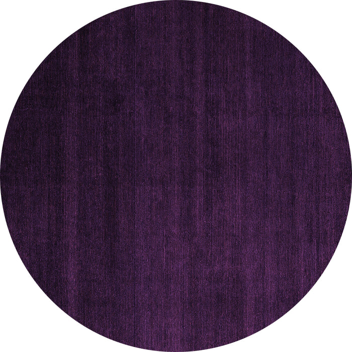 Round Abstract Purple Modern Rug, abs5550pur