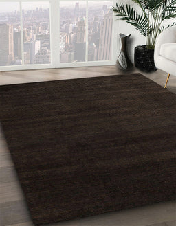 Machine Washable Abstract Milk Chocolate Brown Rug in a Family Room, wshabs5550