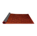 Sideview of Abstract Cranberry Red Modern Rug, abs5551