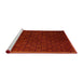 Sideview of Machine Washable Abstract Cranberry Red Rug, wshabs5551