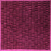 Square Machine Washable Abstract Purple Modern Area Rugs, wshabs5551pur