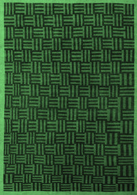 Abstract Emerald Green Modern Rug, abs5551emgrn